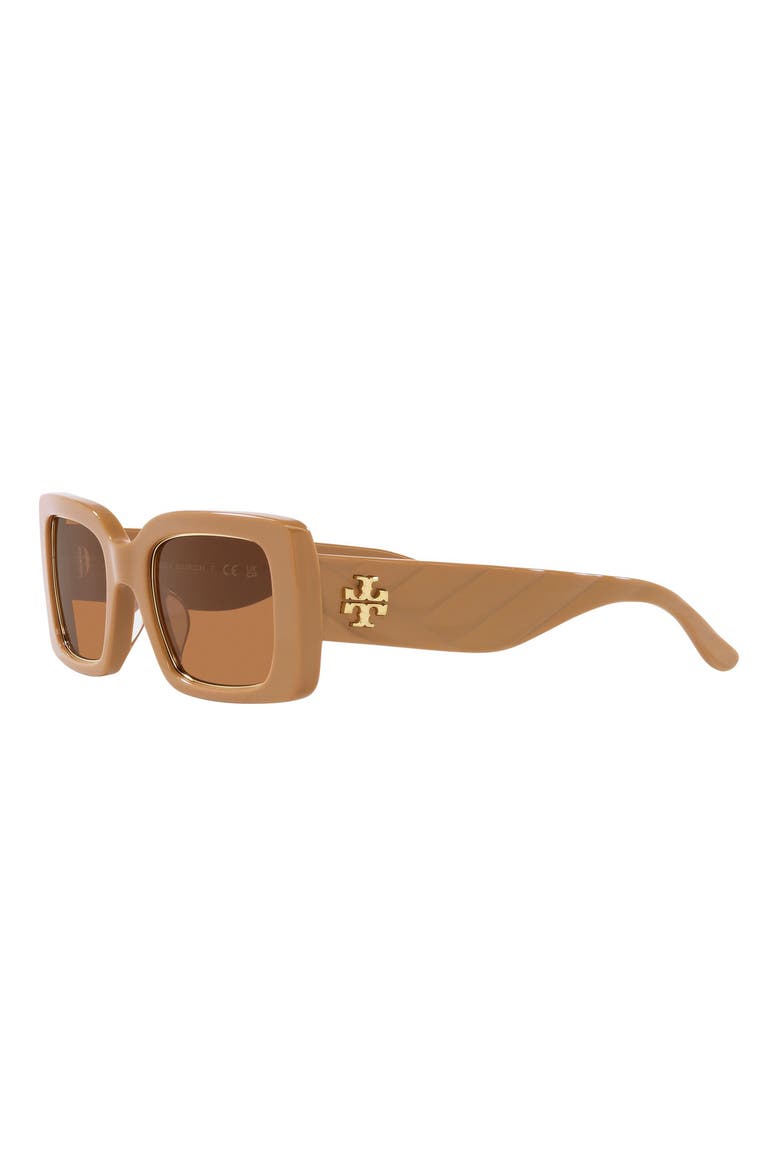 51mm Rectangular Sunglasses, Alternate, color, TAN CHECK