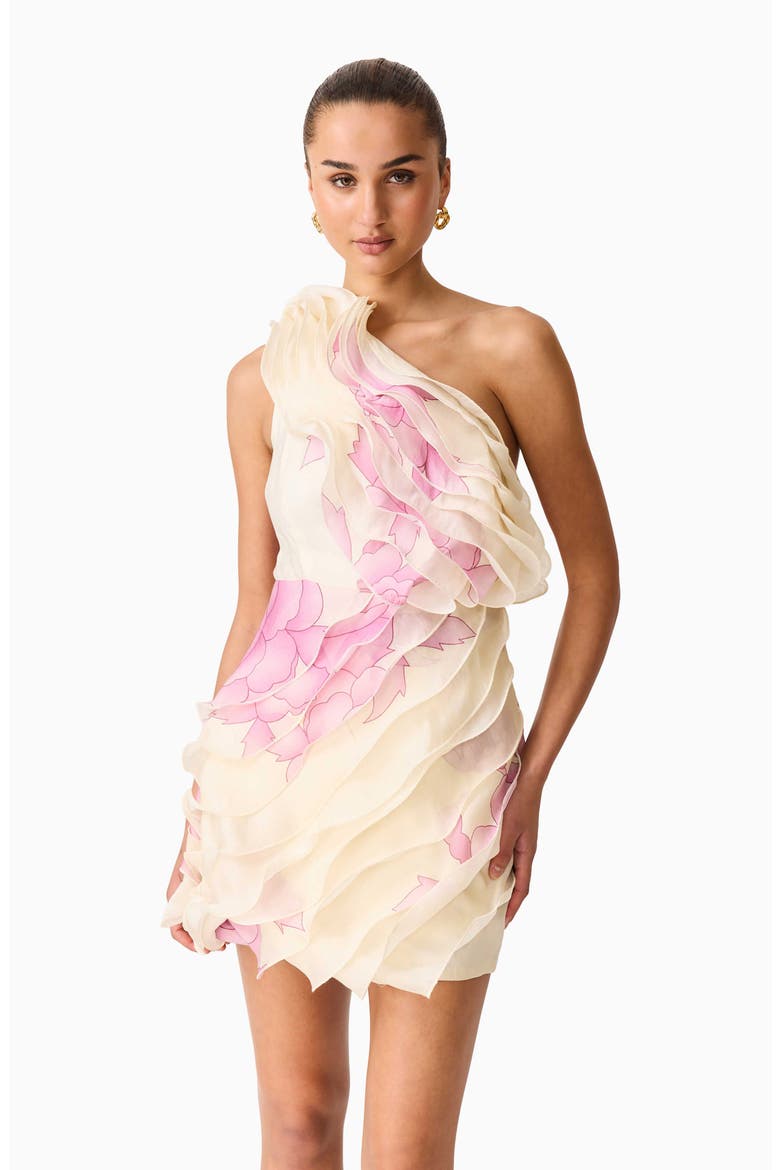 Rova One-Shoulder Minidress, Alternate, color, CREAMPINK