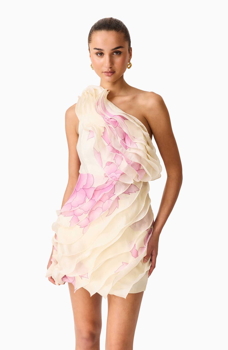 Elliatt Rova One-Shoulder Minidress, Alternate, color, Creampink