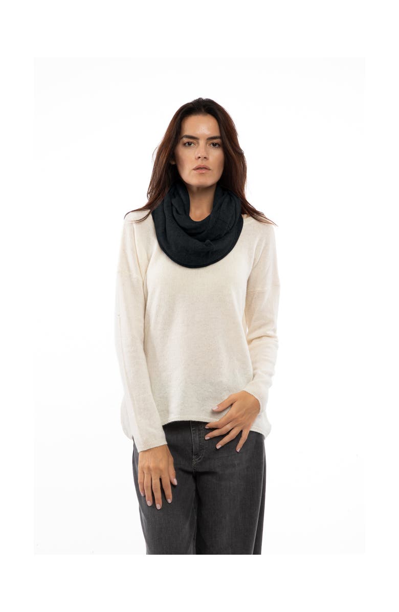 Monticelli Cashmere Maxi Pure Cashmere Infinity Scarf, Alternate, color, Black