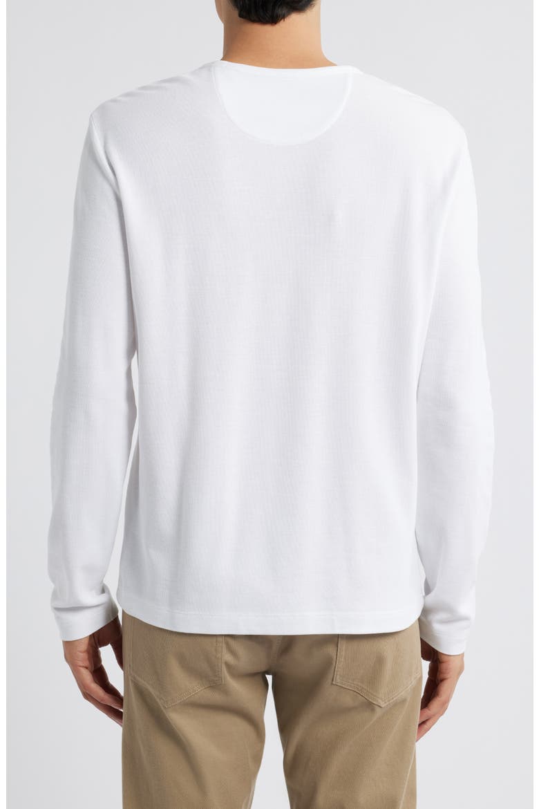 Pima Cotton Piqué Long Sleeve T-Shirt, Alternate, color, OPTIC WHITE