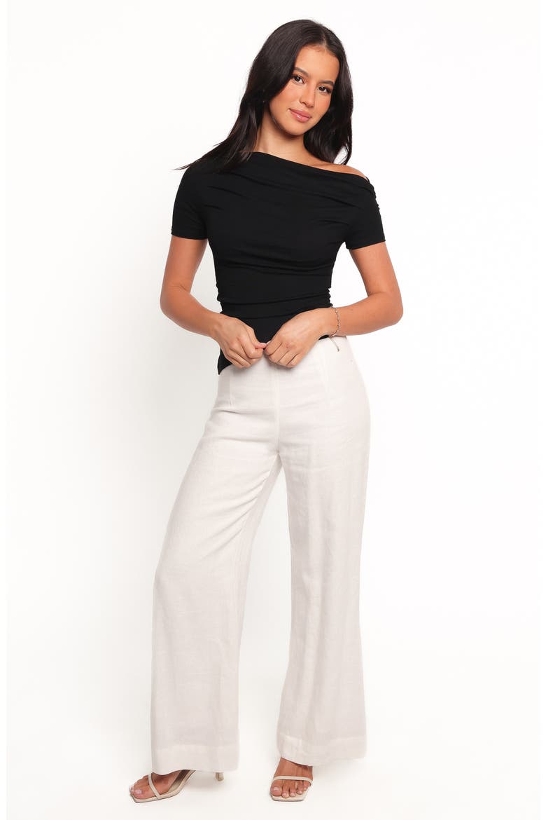 Lailani One-Shoulder Knit Top, Alternate, color, BLACK