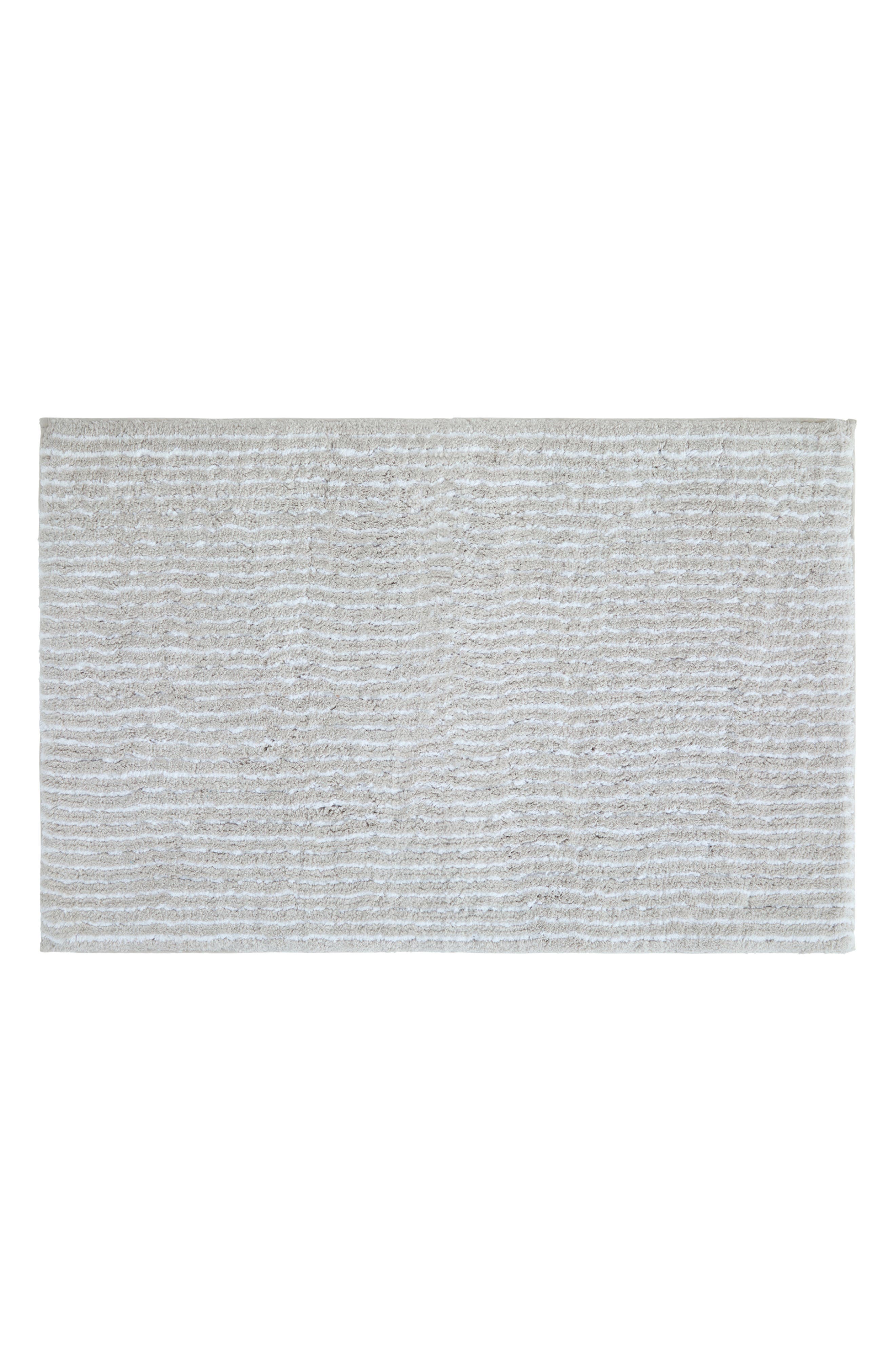 HOMESPUN Pinstripe Cotton Bath Mat