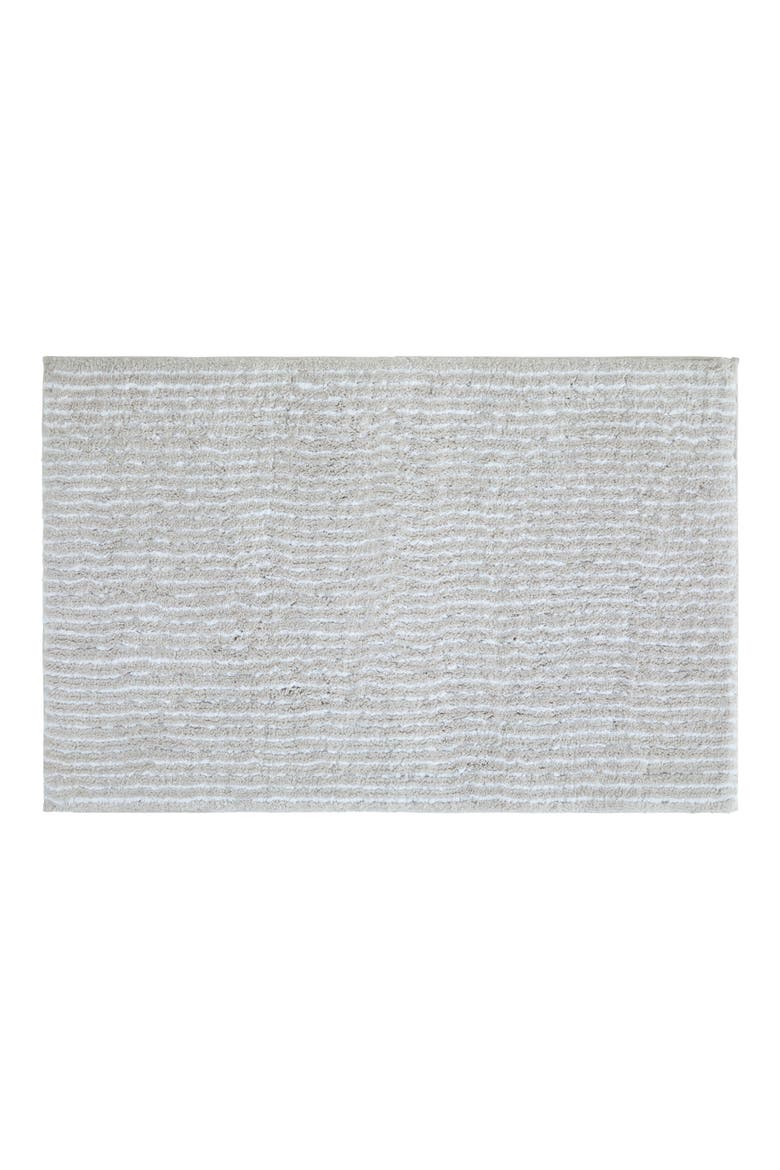 Pinstripe Cotton Bath Mat, Main, color, PINSTRIPE LIGHT GRAY