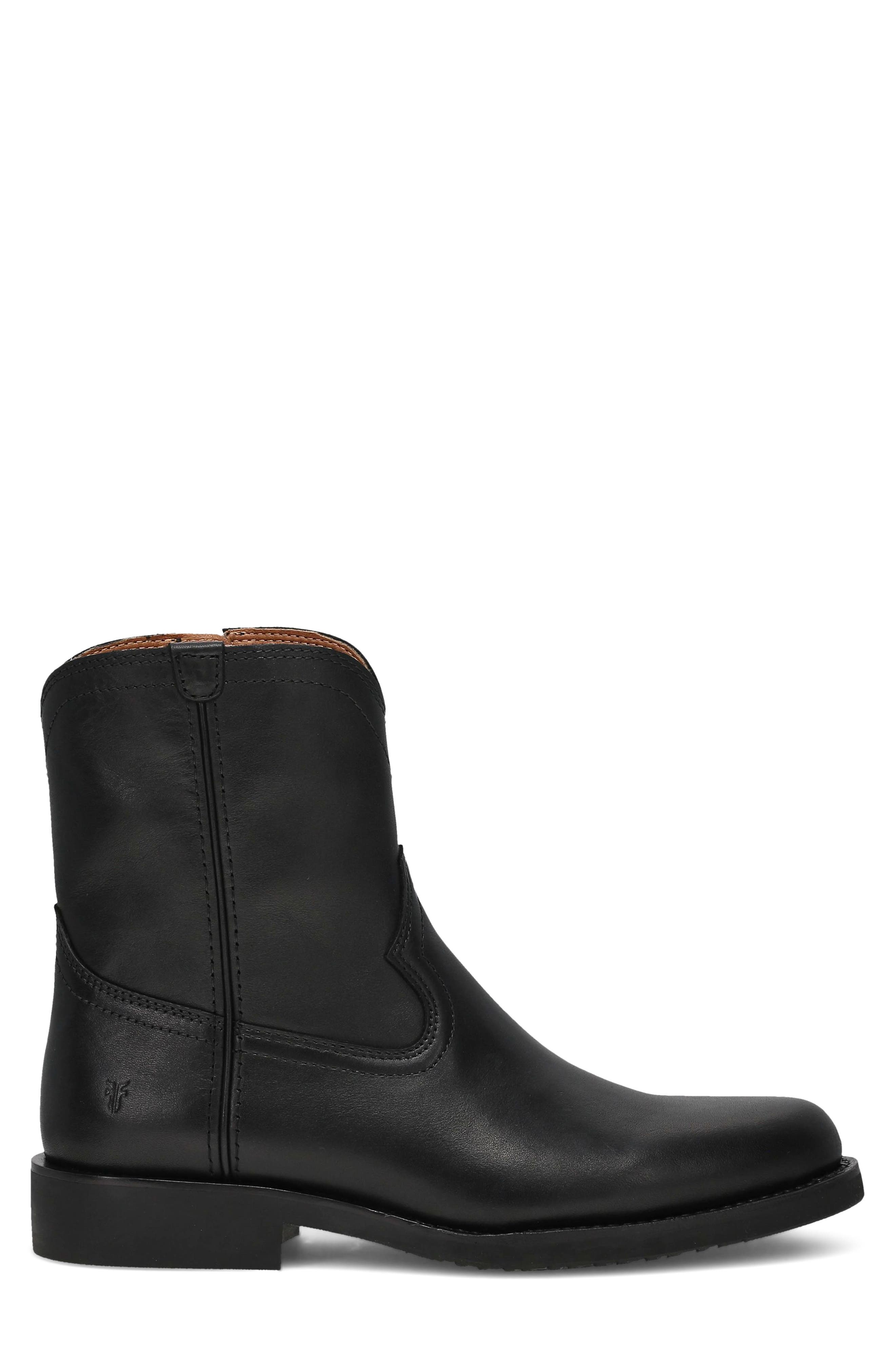 Wyatt Inside Zip Western Boot, Alternate, color, BLACK
