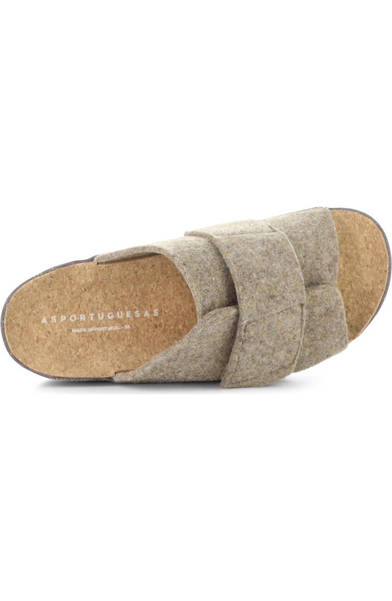 Asportuguesas by Fly London Clavi Wool Felt Slide Sandal, Alternate, color, 002 Taupe Rewooly