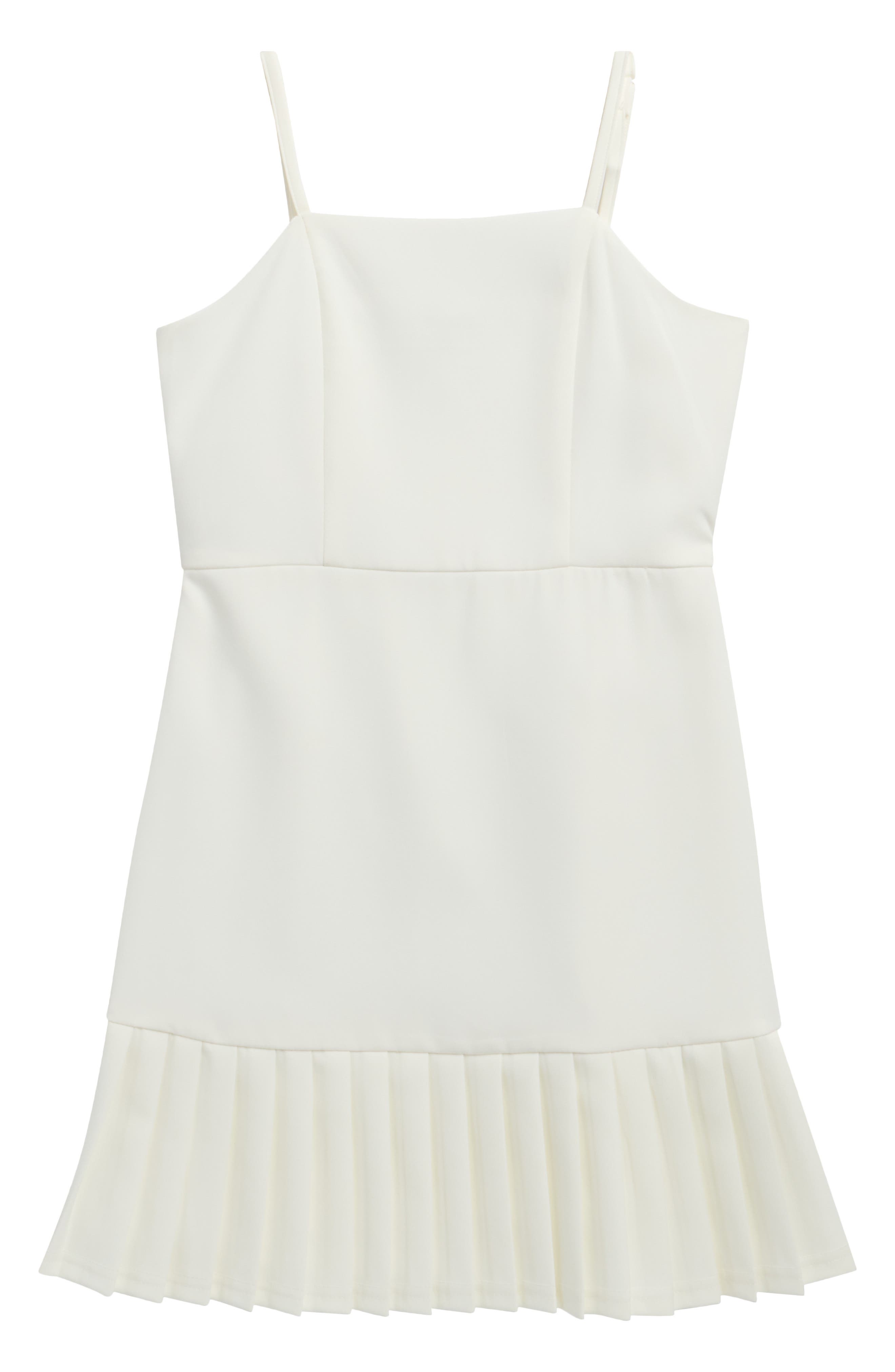 Ava & Yelly Kids' Pleat Trim Shift Dress