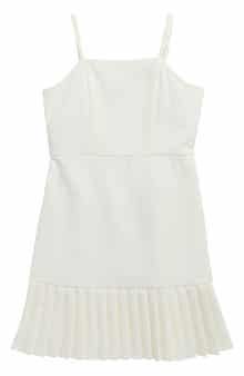 Ava & Yelly Kids' Pleat Trim Shift Dress