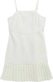 Ava & Yelly Kids' Pleat Trim Shift Dress