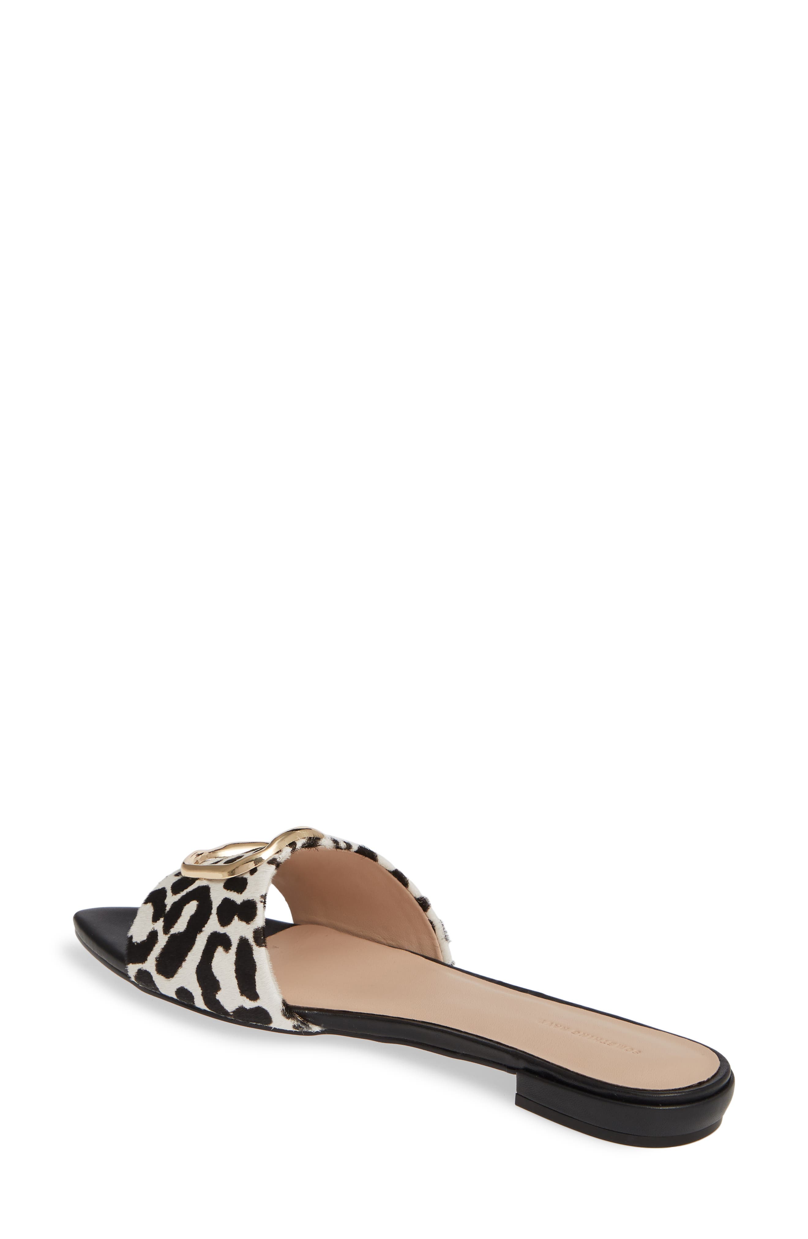 Something Navy Cassie Genuine Calf Hair Slide Sandal, Alternate, color, 