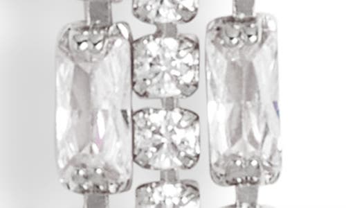 NORDSTROM NORDSTROM CUBIC ZIRCONIA LINEAR DROP EARRINGS 