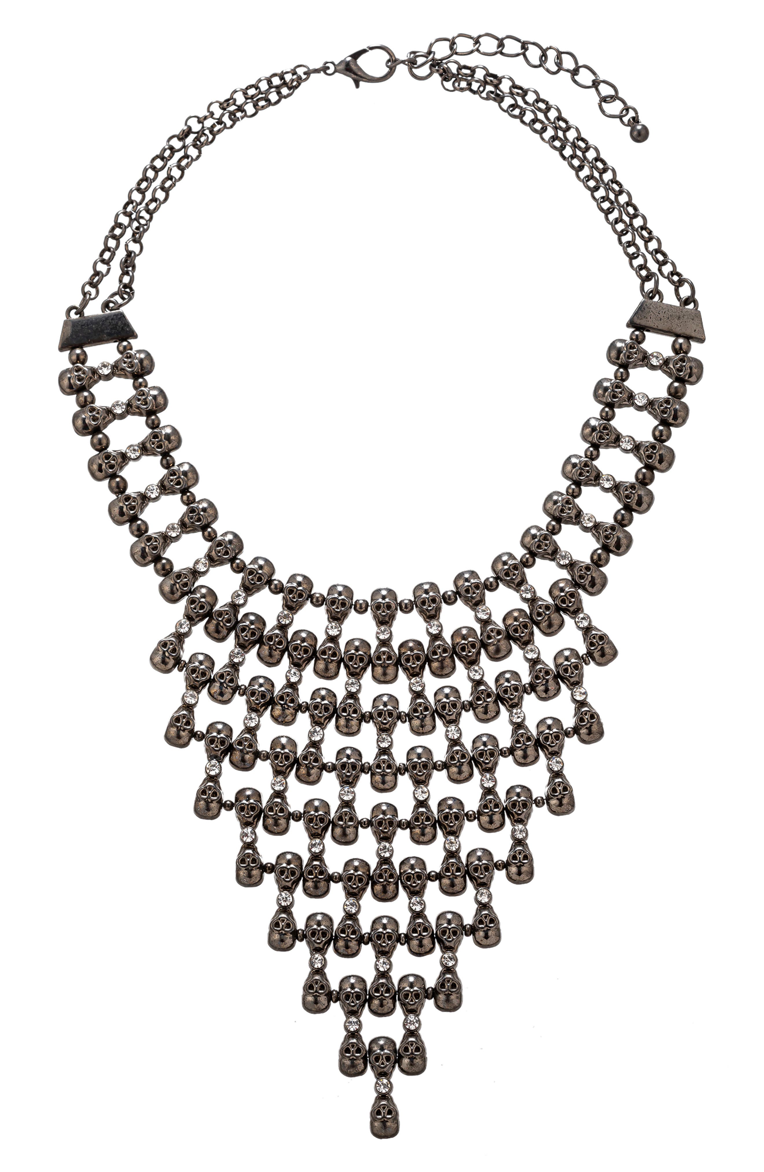 EYE CANDY LOS ANGELES Skull Statement Necklace