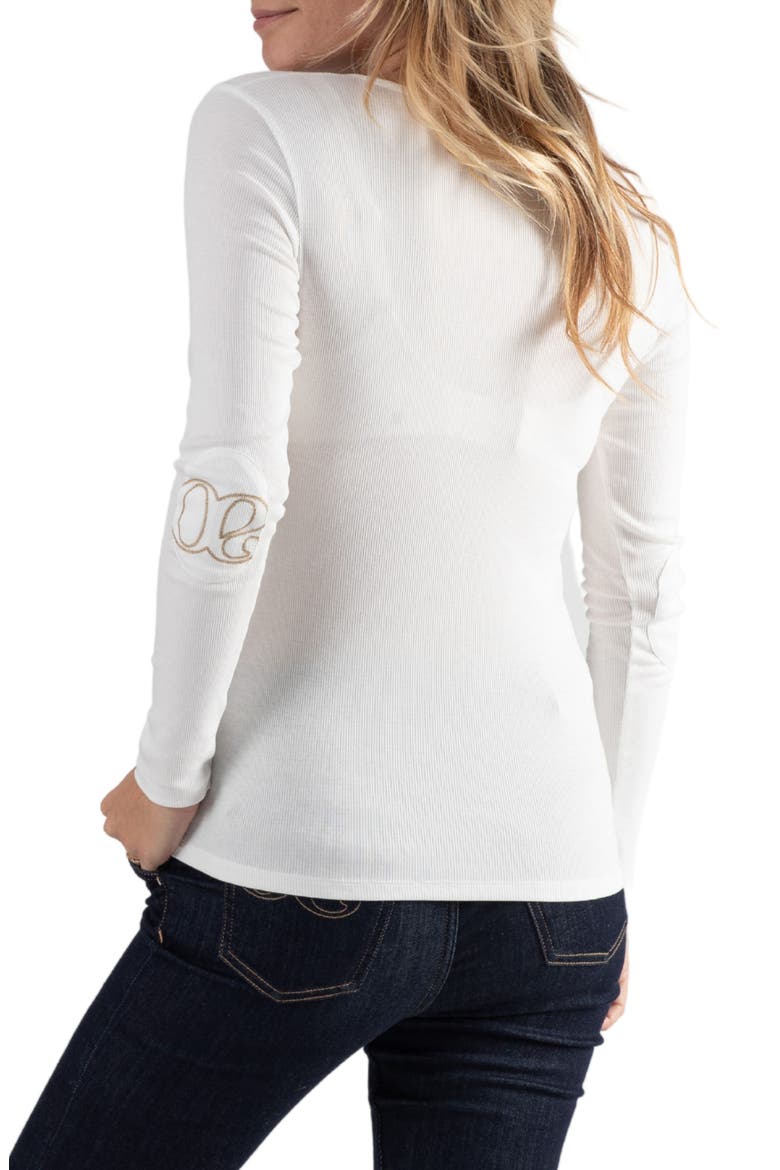 Tunisian long sleeve pregnancy and nursing top, Alternate, color, IVORY
