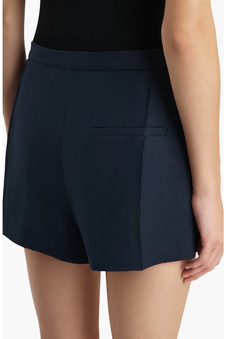 Blane Linen Suiting Shorts, Alternate, color, DARK NAVY