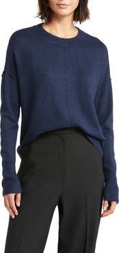 Vince Camuto Exposed Seam Crewneck Sweater