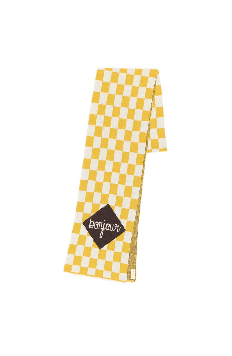 Biquette Bonjour Merino Wool Knit Scarf, Main, color, Breathless