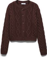 MANGO Cable Crop Cardigan