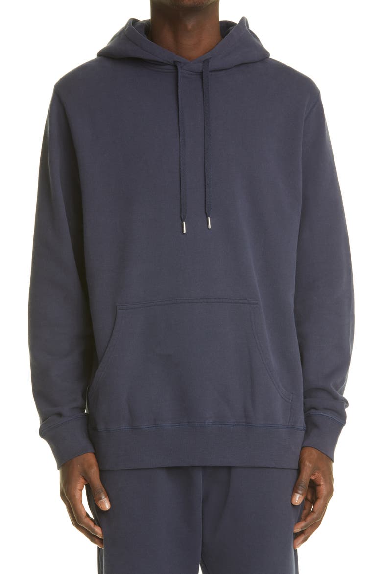 French Terry Pullover Hoodie, Main, color, NAVY