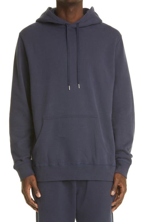 Sunspel French Terry Pullover Hoodie in Navy  product