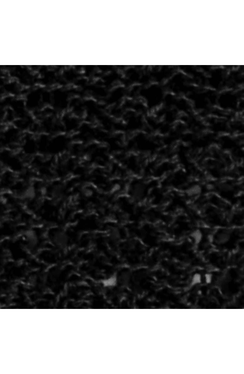 COS Open-Knit Triangle Scarf, Alternate, color, Black