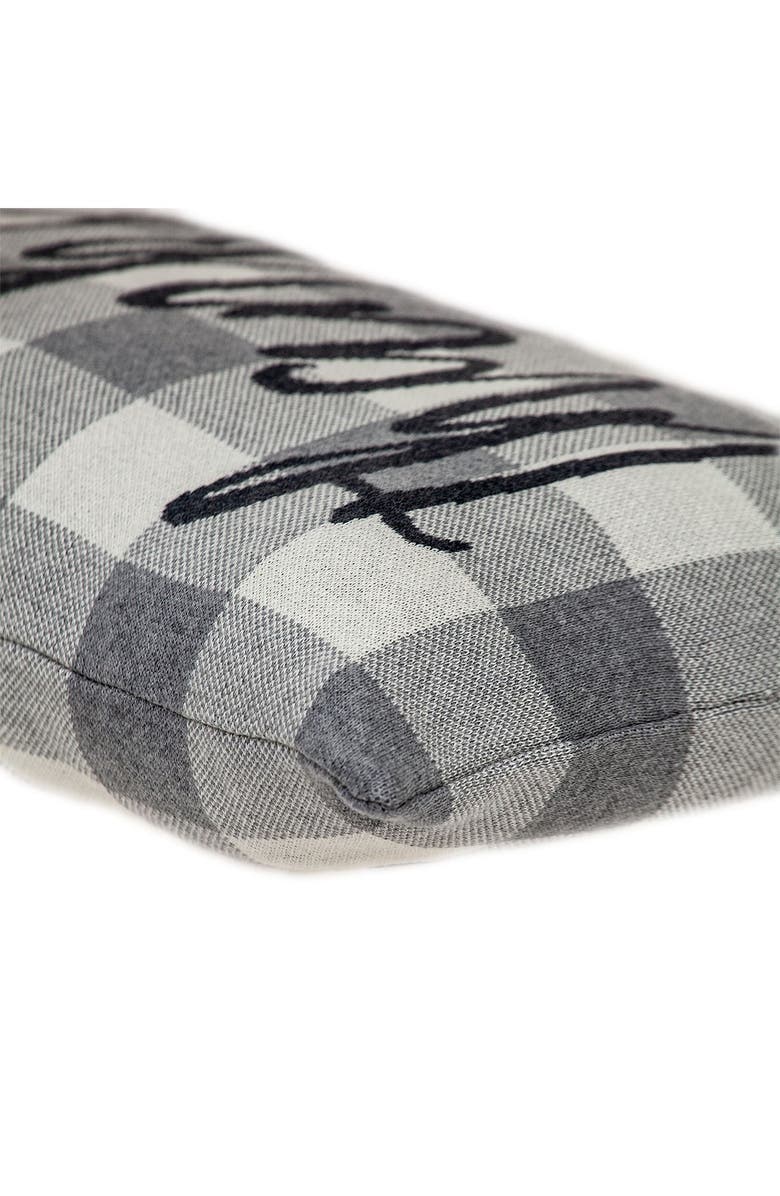 PARKLAND COLLECTION Grey Thankful Transitional Grey Throw Pillow, Alternate, color, Gray