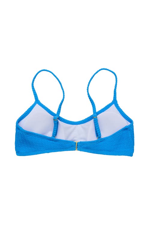 Snapper Rock Textured Bikini Top In Blue