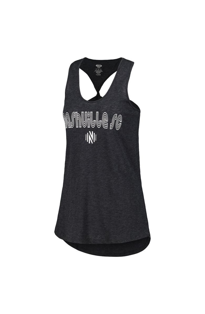 CONCEPTS SPORT Women's Concepts Sport Heather Charcoal Nashville SC Radiant Twist Back Scoop Neck Tank Top, Alternate, color, 
