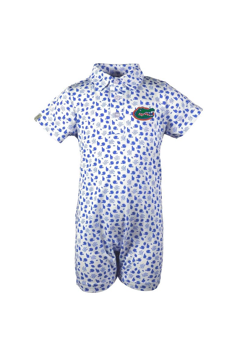 Infant Garb White Florida Gators Earnest Polo Romper, Main, color, White