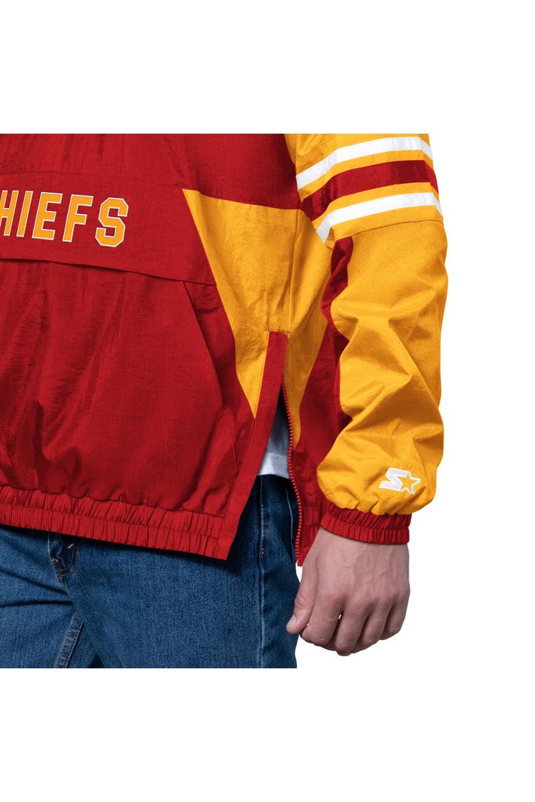 Men's Starter Red Kansas City Chiefs Prospect Half-Zip Pullover, Alternate, color, Red