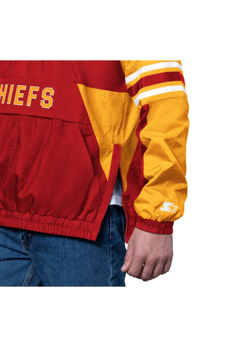 STARTER Men's Starter Red Kansas City Chiefs Prospect Half-Zip Pullover, Alternate, color, Red
