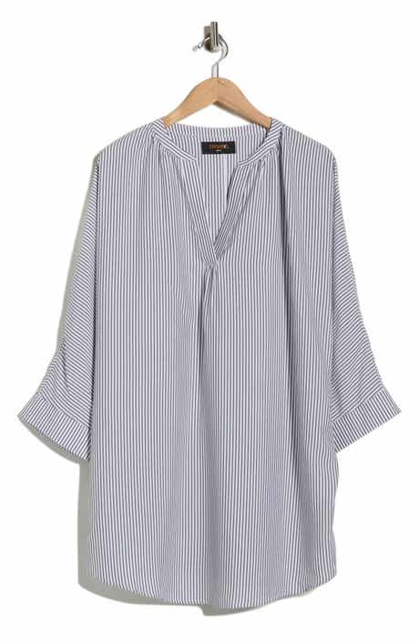Renee C Pinstripe Tunic Top