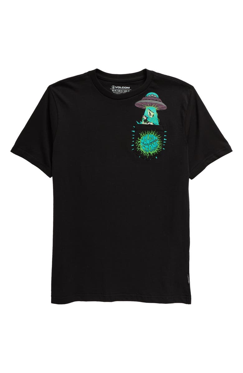 Volcom Kids' Udder Space Glow in the Dark Graphic T-Shirt, Main, color, 