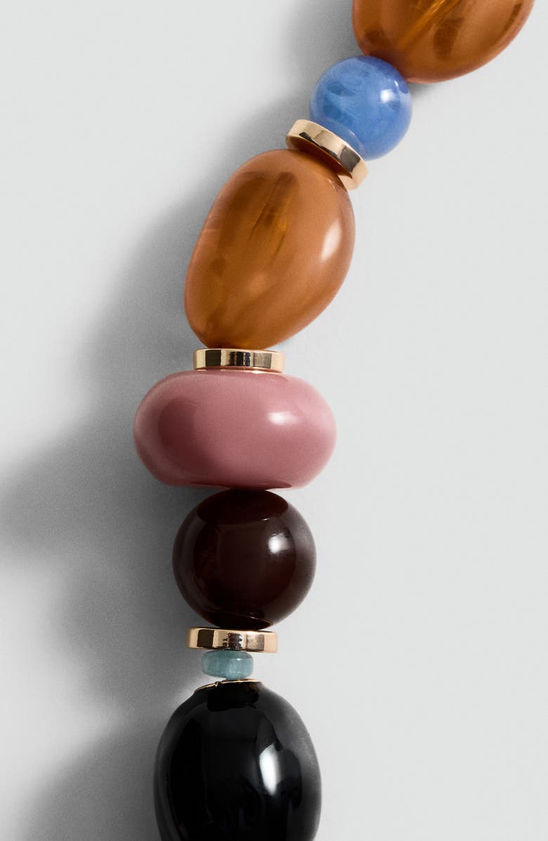 MANGO Beaded Necklace, Alternate, color, Orange