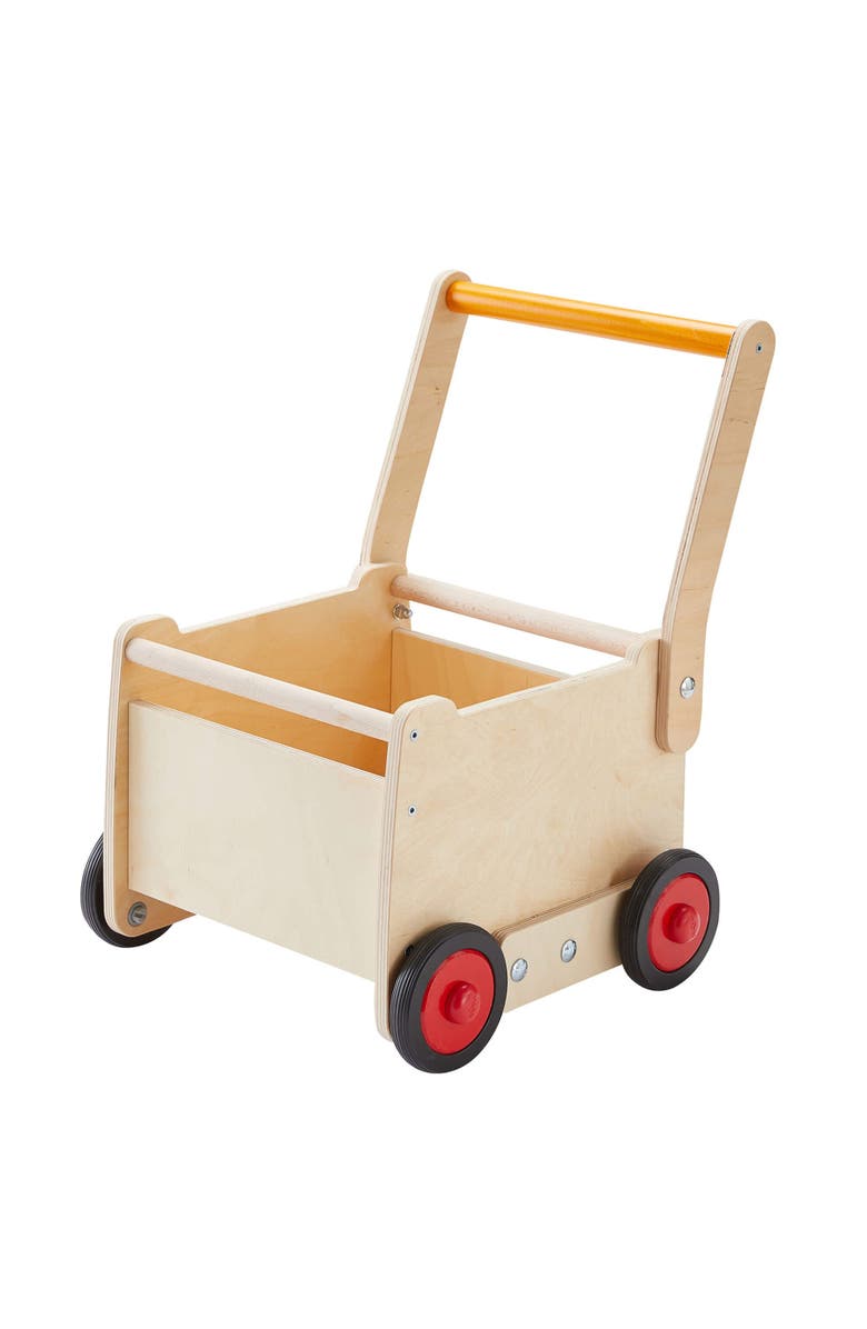 HABA Dragon Wooden Baby Walker Wagon and Baby Push Toy that Turns into a Toy Box for Toddlers, Push Walker with Brake for Adjustable Speed, Alternate, color, Green Multi