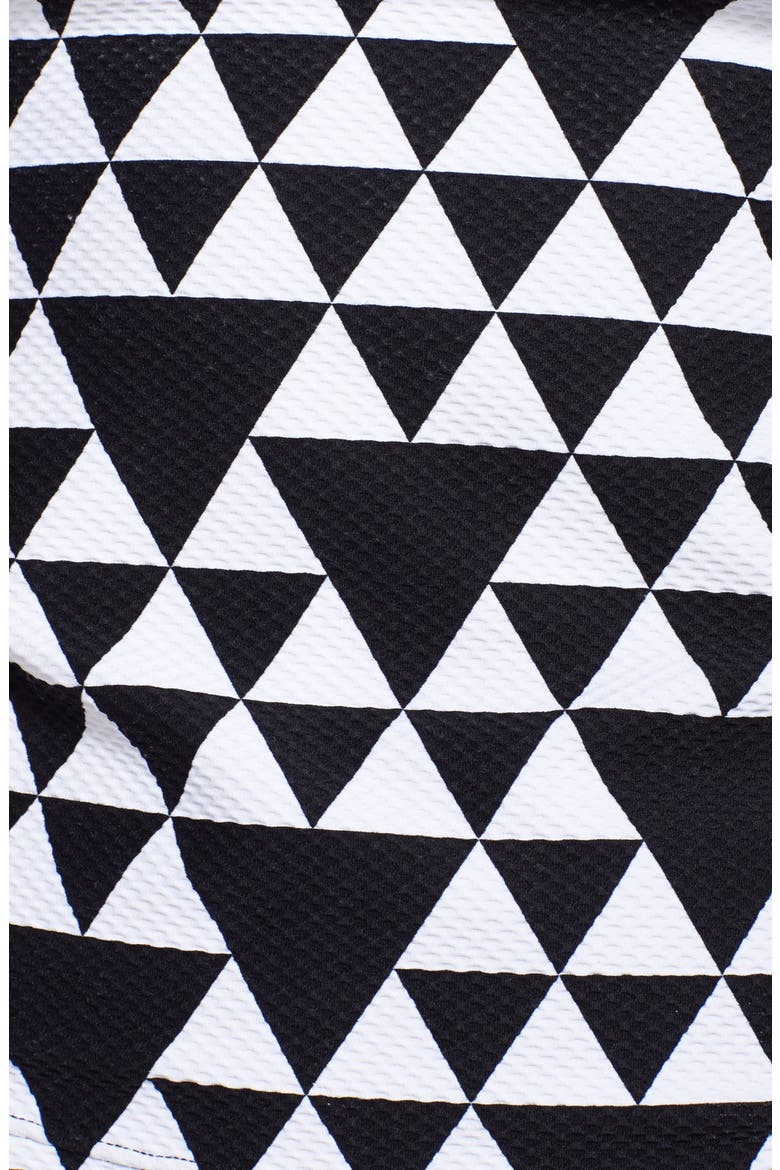 'Costa Maya' Cutaway Tankini Top, Alternate, color, BLACK/WHITE