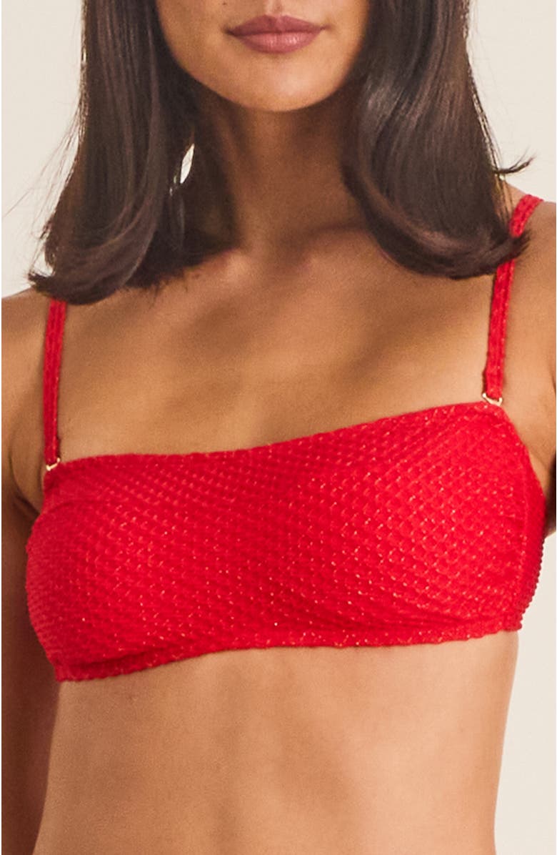 Aqua Blu Straight Front Mia Bandeau, Alternate, color, Red