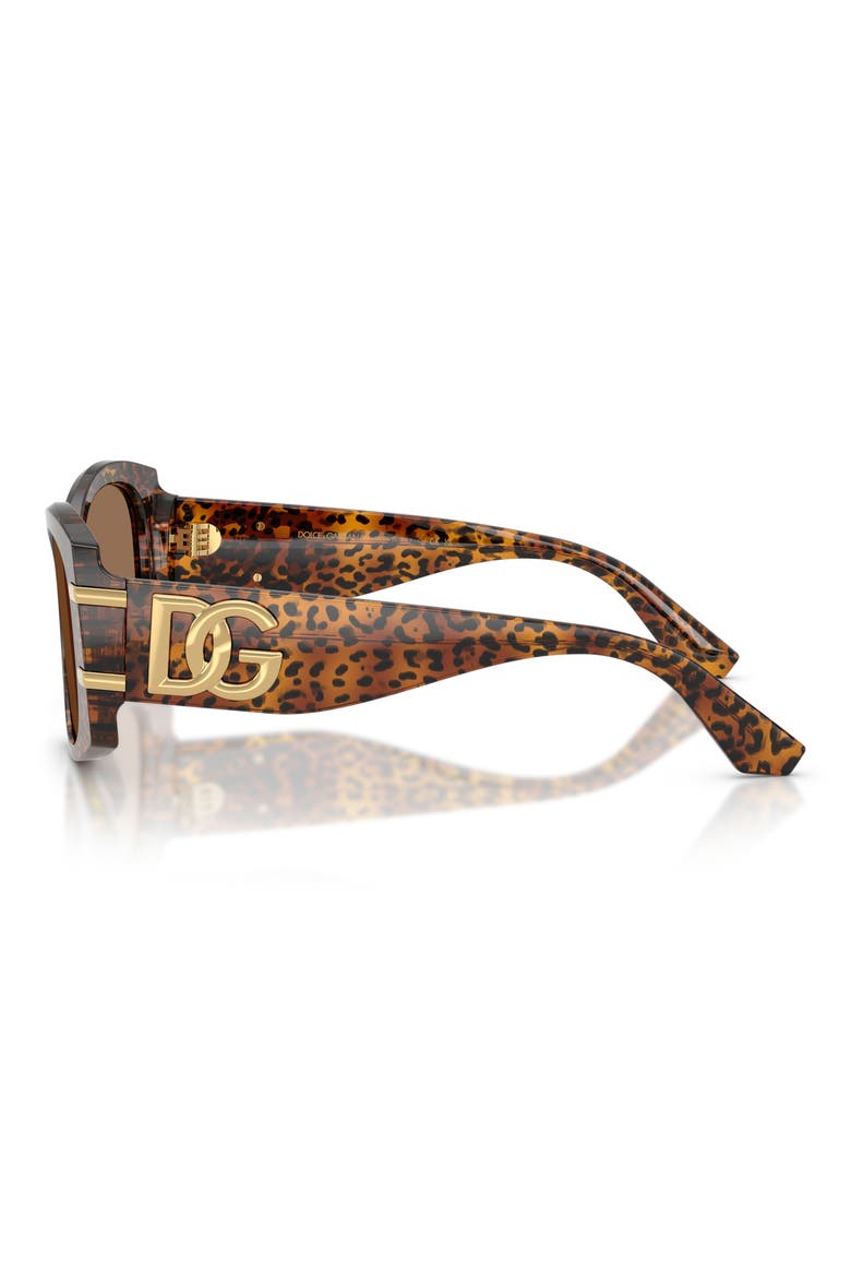 54mm Gradient Butterfly Sunglasses, Alternate, color, LEOPARD / DARK BROWN