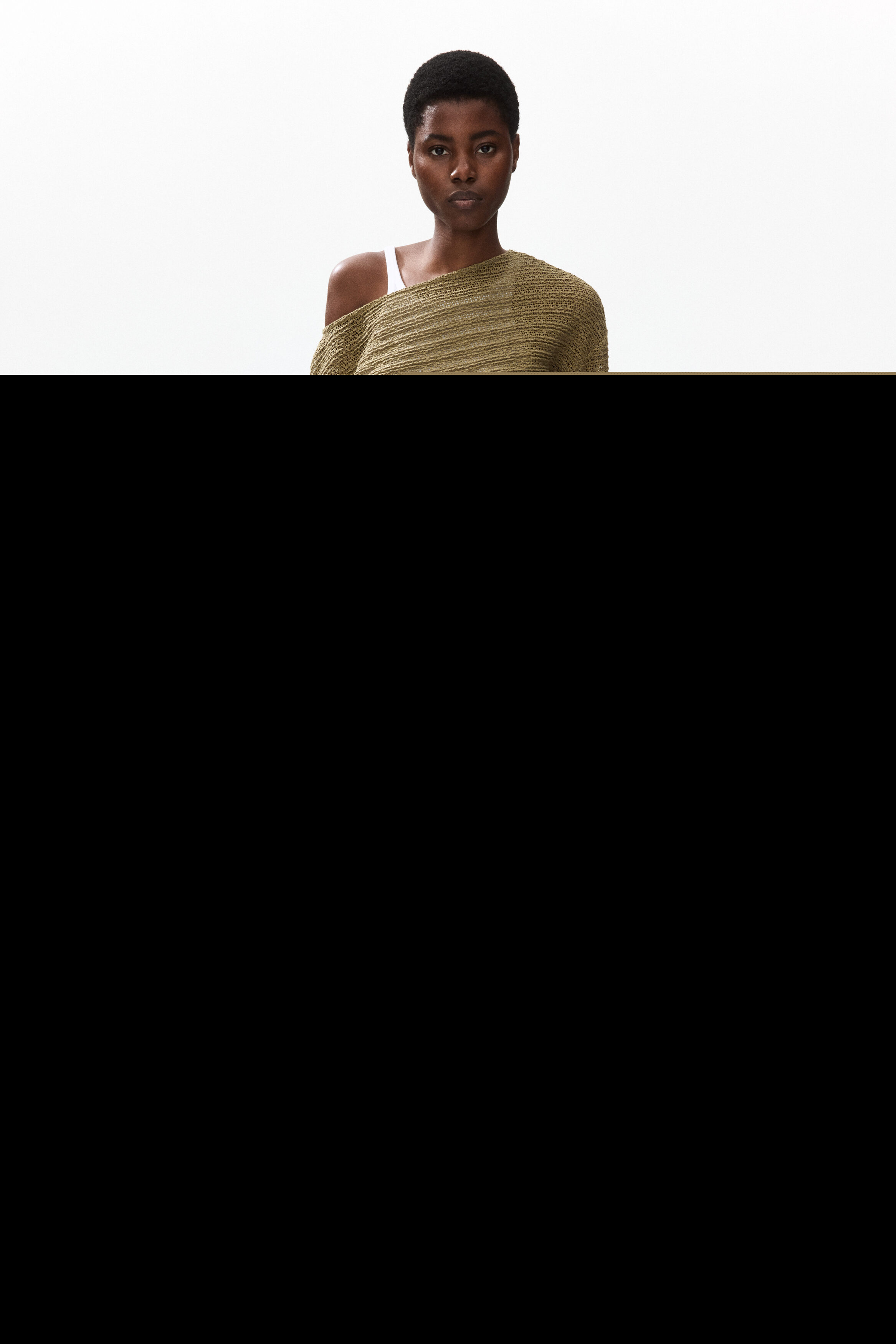 Textured-knit Top, Alternate, color, Dusty khaki green