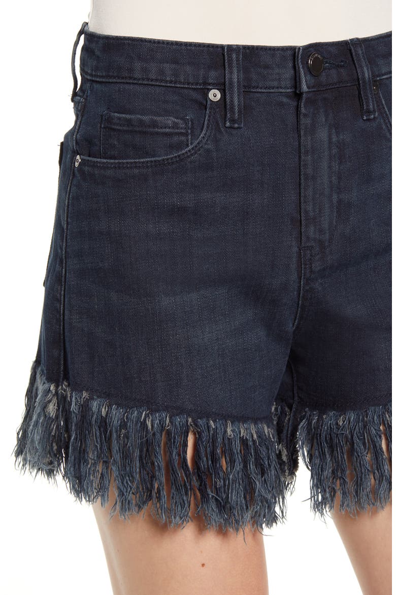 Fray Hem Denim Shorts, Alternate, color, VIXEN