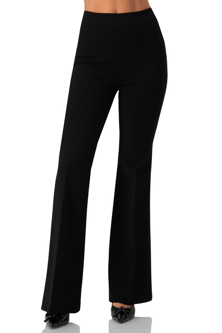 Semi-Flare Pants, Main, color, Black