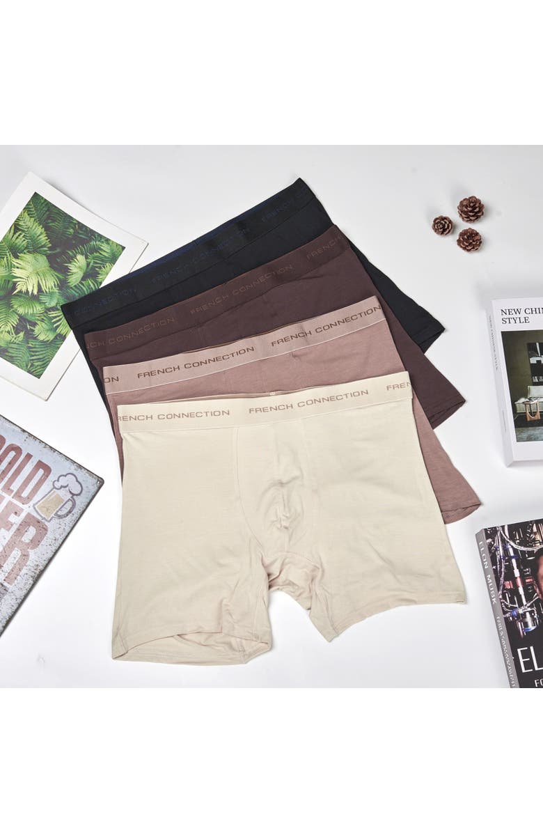 French Connection 4-Pack Modal Boxer Brief, Main, color, Nude Multi