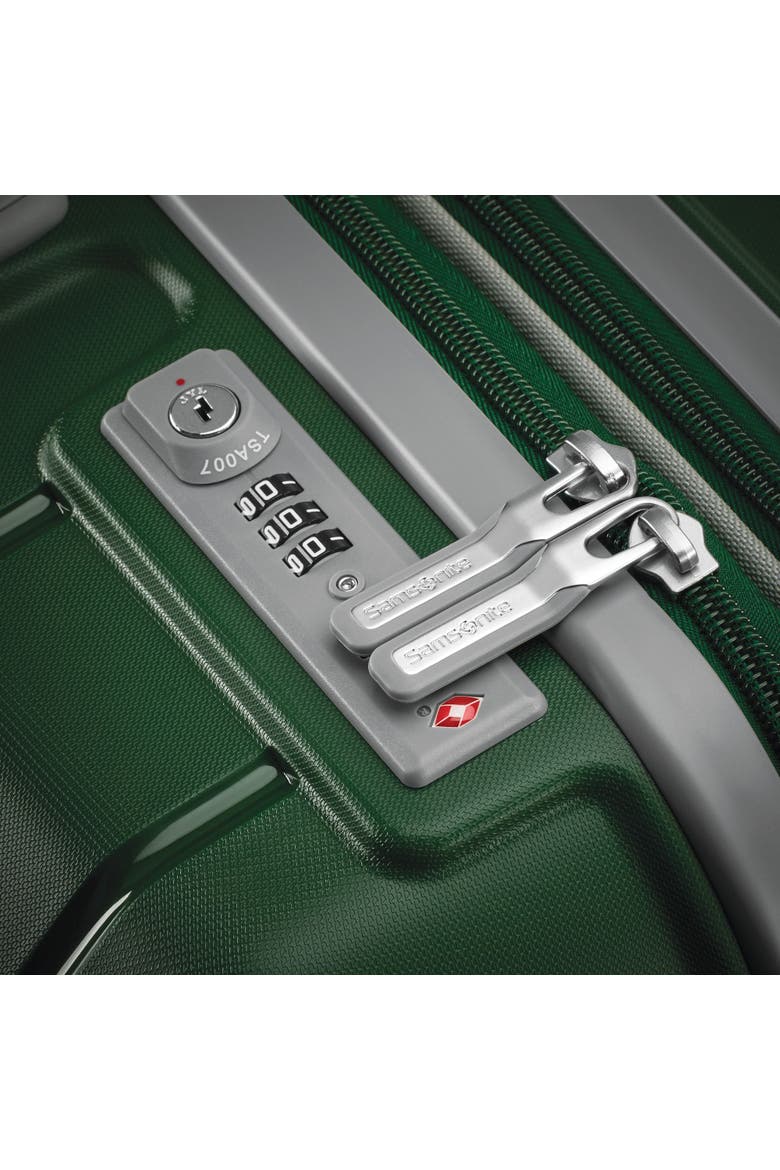 Freeform Hardside Expandable 21" Carry On Spinner Luggage, Alternate, color, Pine Green