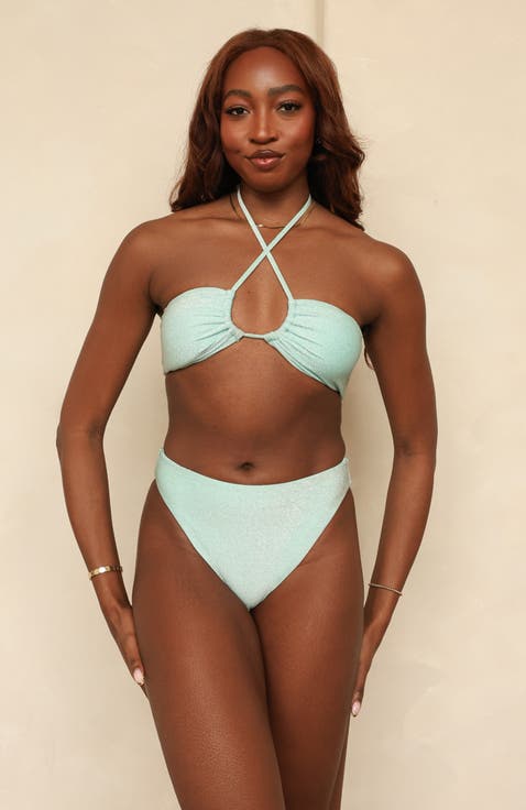 Seashore High Waist Cheeky Bikini Bottom