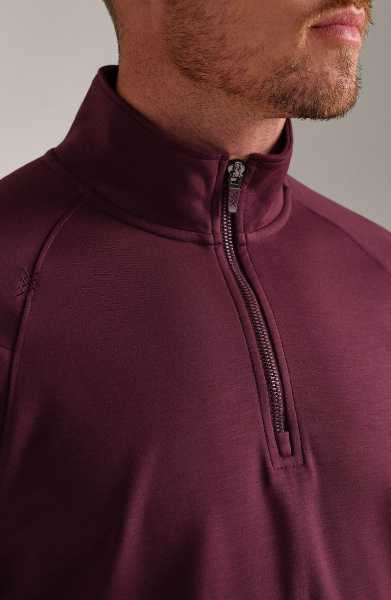 Rhone Dreamstate Quarter Zip Pullover, Alternate, color, Bordeaux Red