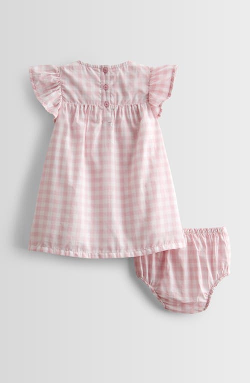 Nordstrom Smocked Cotton Dress & Bloomers In Purple Fragrant Gingham