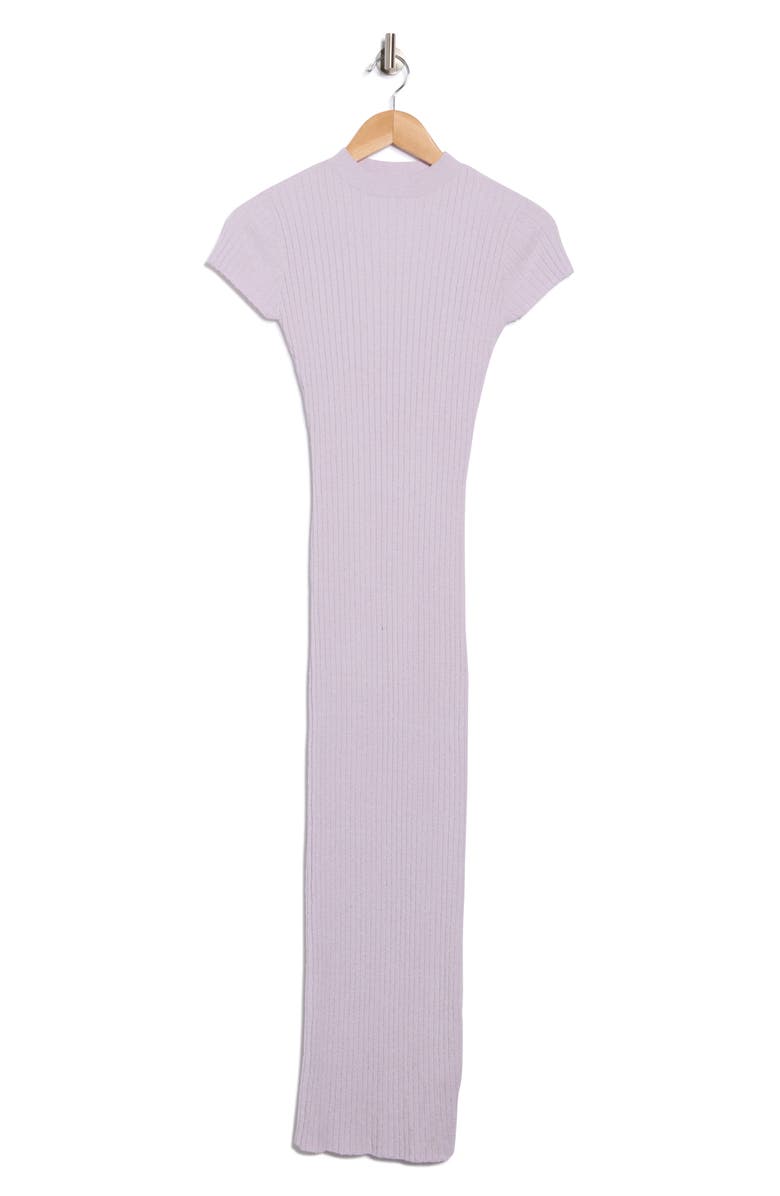 Good American Terry Ribbed T-Shirt Dress, Alternate, color, Lavender