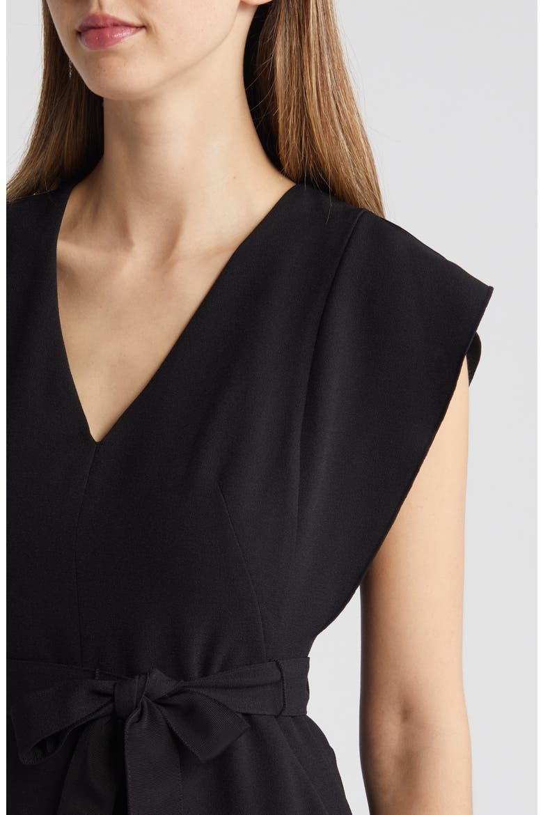 Ruffle Sleeve Sheath Dress, Alternate, color, BLACK
