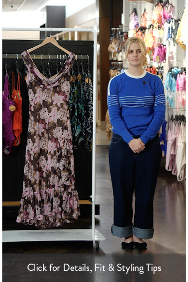Cecelia Floral Cowl Neck Sleeveless Maxi Dress video