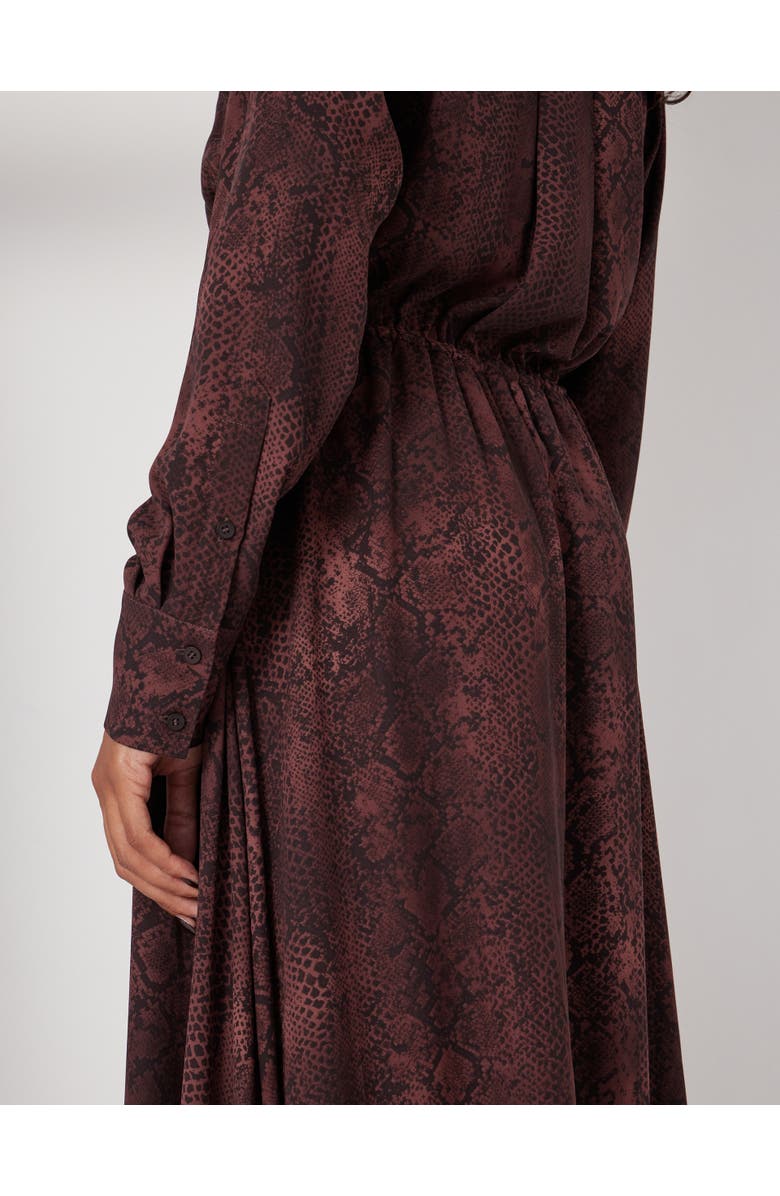 Hush Chiffon Hanky Hem Maxi Dress, Alternate, color, Snake Print Brown