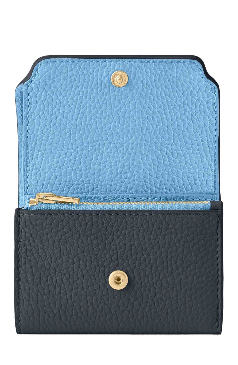 MAISON de SABRÉ Leather Trifold Wallet, Alternate, color, Graphite Sky